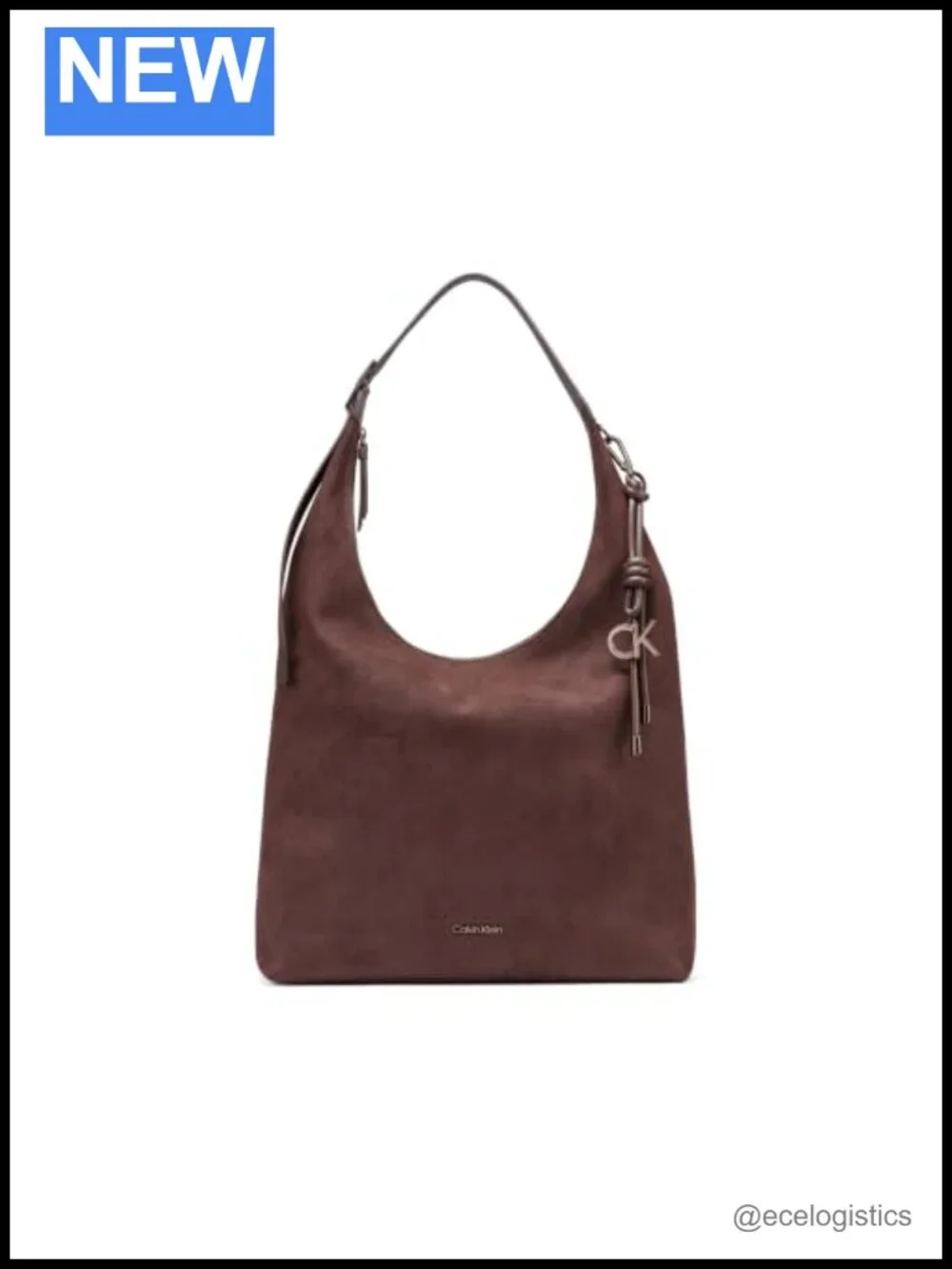 Faux Suede Large Hobo Shoulder Bag with Zipper Pockets